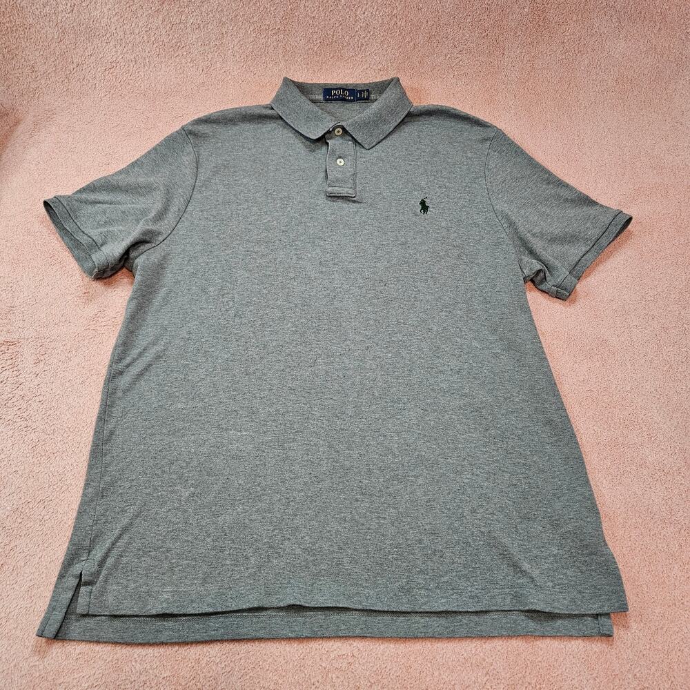 Polo Ralph Lauren Classic Fit Polo Size L Gray- 100% Cotton